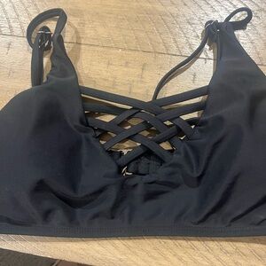 New with tags shekini Black Bikini Top medium